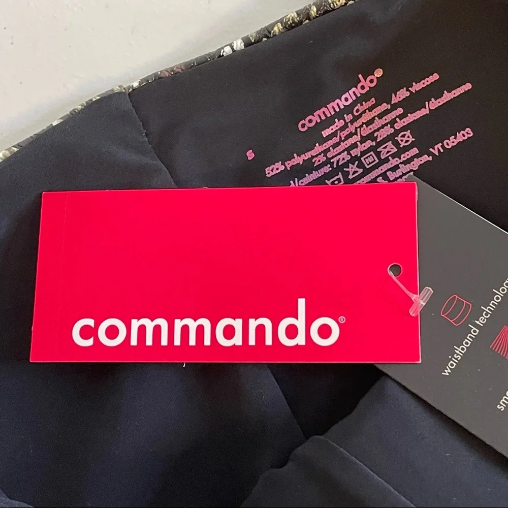 Commando NWT Faux Leather Leggings Olive Snake 12”Rise Sz.Sm - Picture 14 of 14